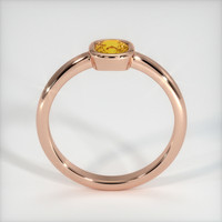 0.61 Ct. Orangish Yellow Sapphire Ring, 14K Rose Gold 3
